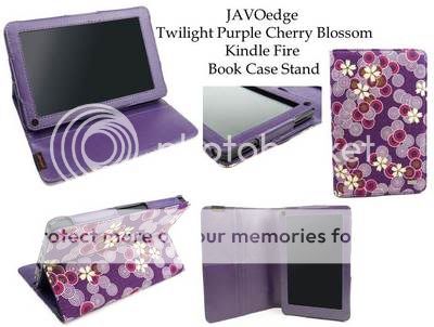 Javoedge Kindle Cover on Poppy Kindle Fire Book Case Stands In Sky Blue   Red Tangerine