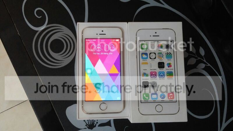 Iphone 5S GOLD  Lock Nhật New 99% BH Apple 7 tháng Full Box siêu đẹp!!!