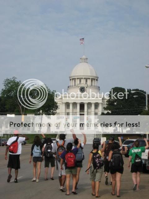 Students marching