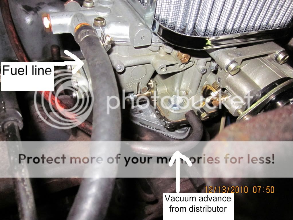 weber 34 DGEC vac lines hook up questions